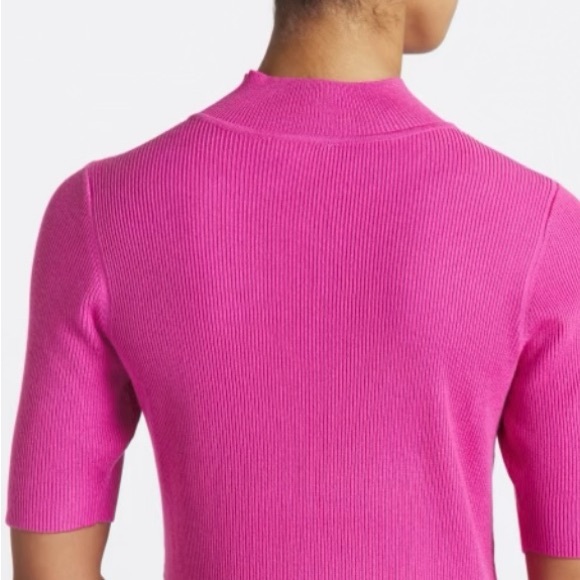 Evolution by Cyrus Mock Neck Short Sleeve Sweater Size M - Picture 4 of 4